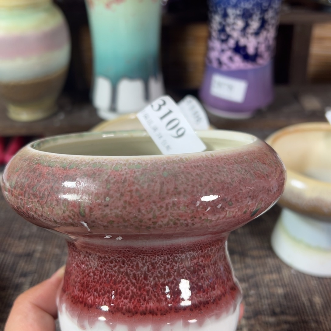 红陶口9高10 景德镇手工花盆