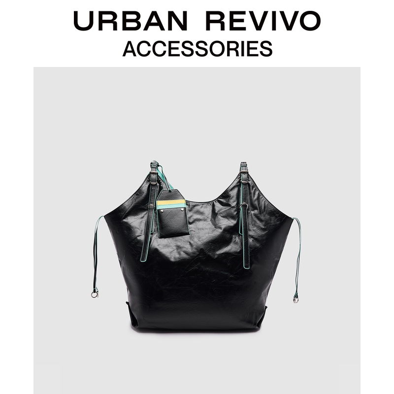 URBAN REVIVO2025秋季新款女士复古大容量单肩包UAYB50157