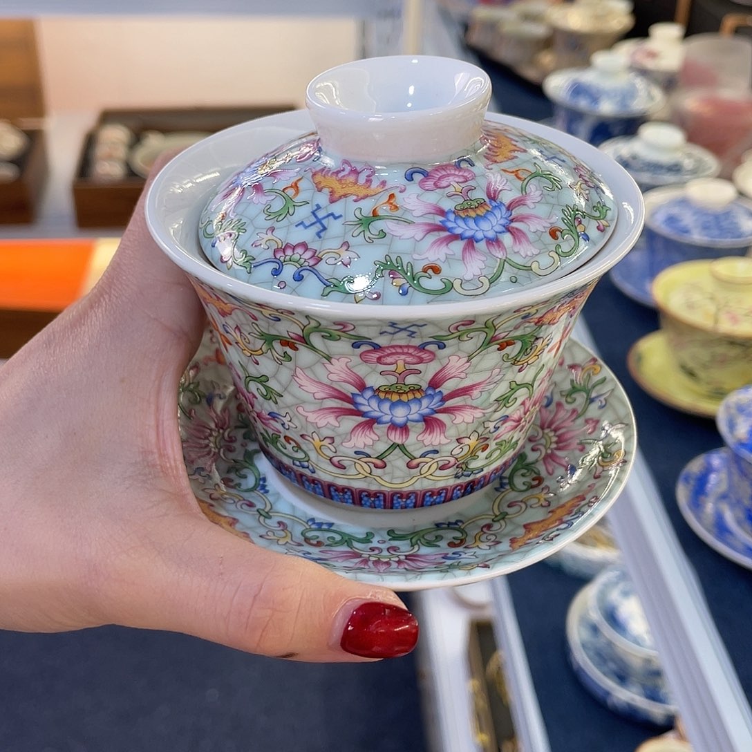 陶景德陶瓷盖碗茶具