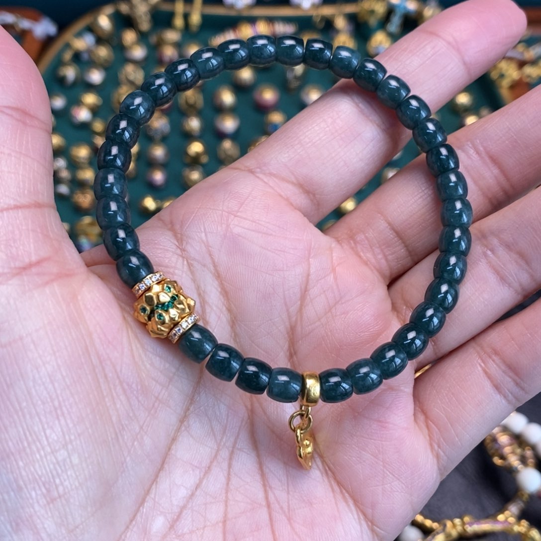 手链足金镶嵌合成立方氧化锆