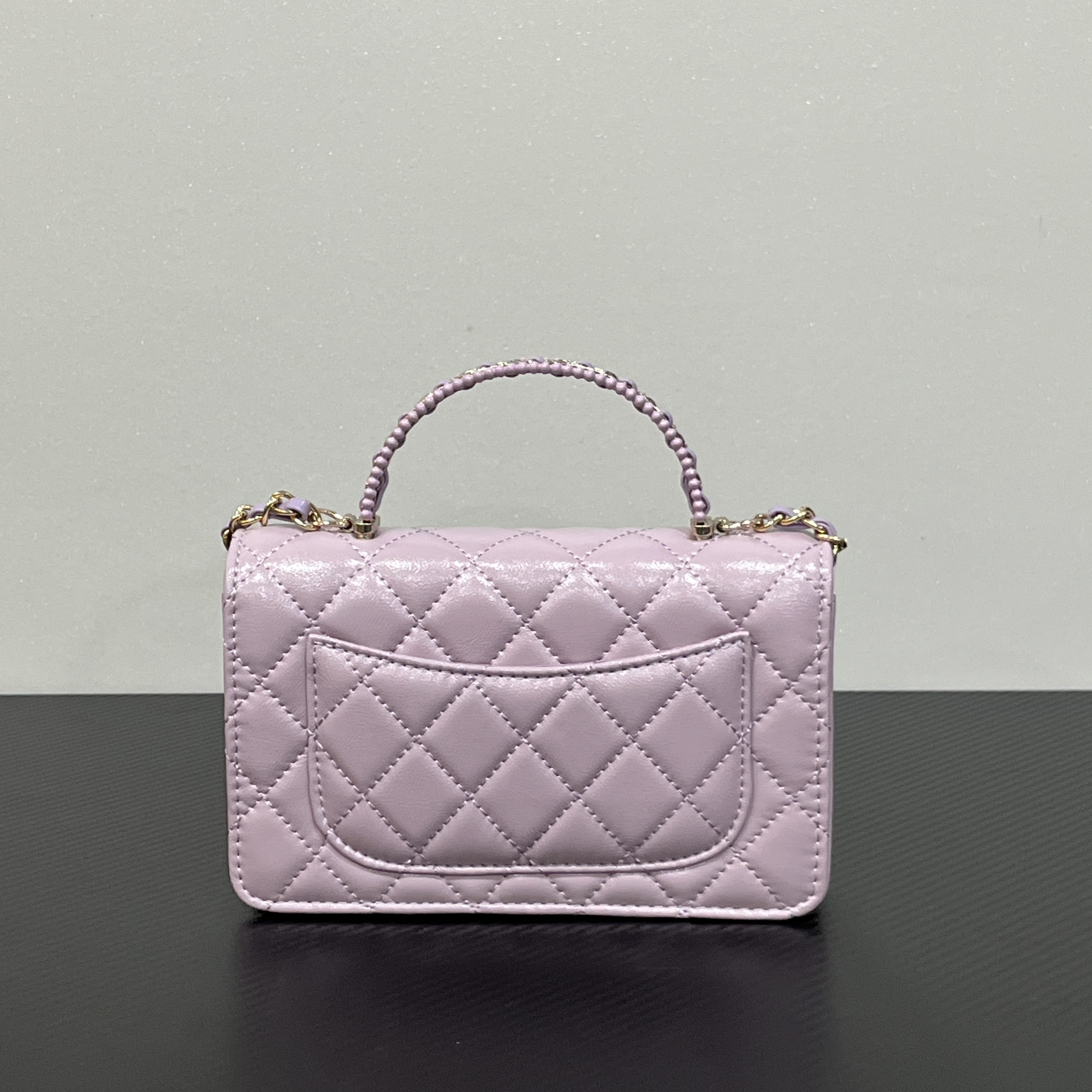 手工真皮包-6838-手提点-香-紫色