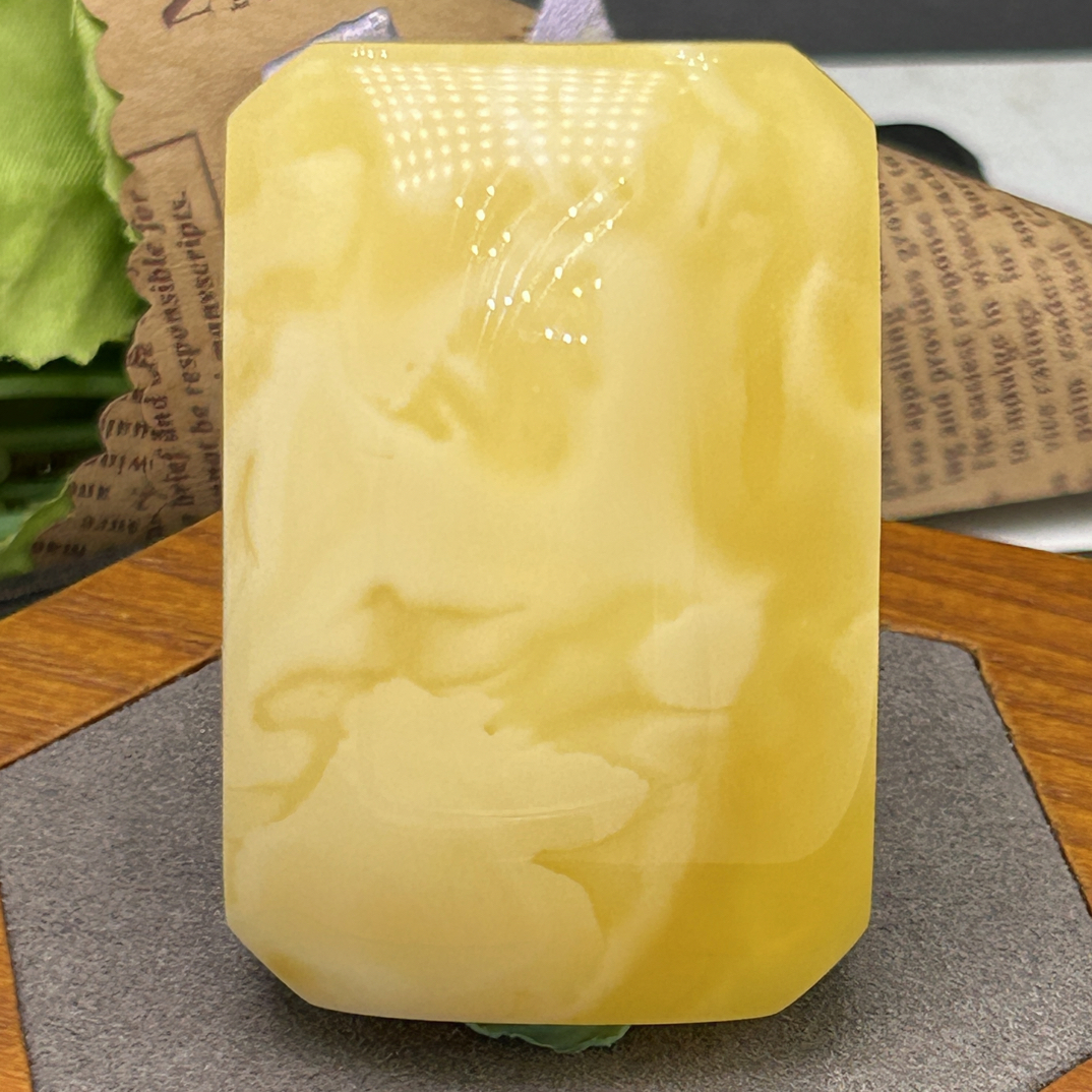 纯天然原矿焦皮蜜蜡平安牌橘底白妖浓蜡精工特色收藏高品一步到位