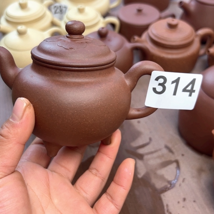 紫砂茶壶优质紫泥半手工240cc左右瑕疵