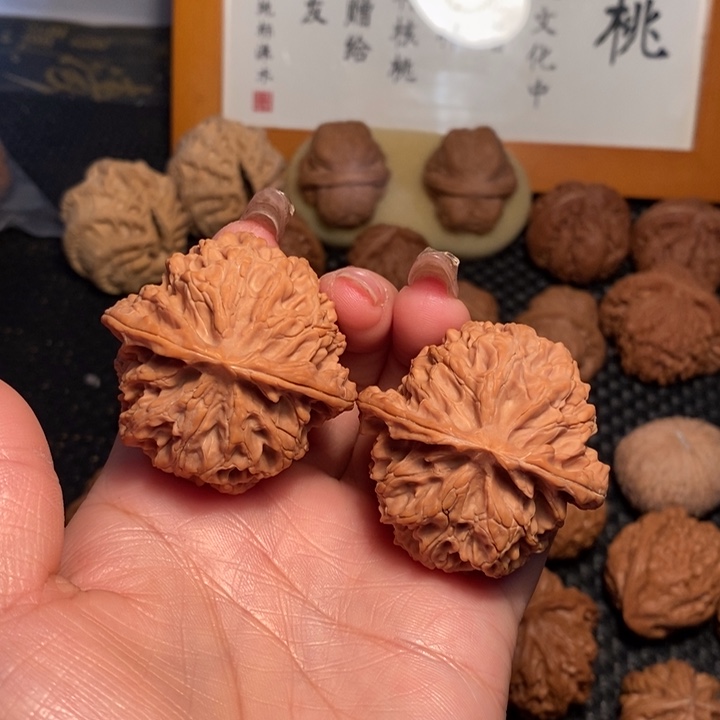 文玩核桃把件长**短44苹果