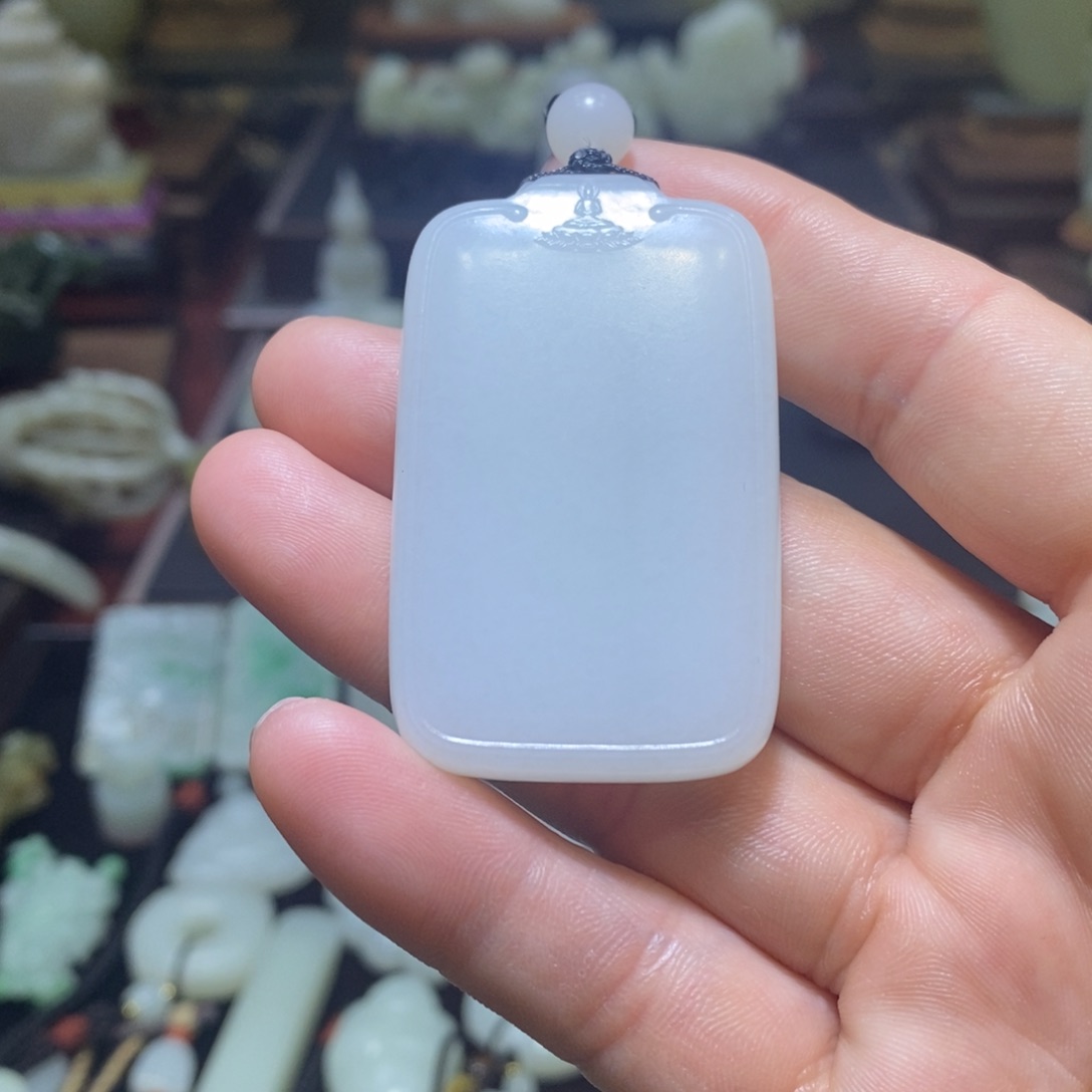 和田玉挂件未镶嵌纸****祥