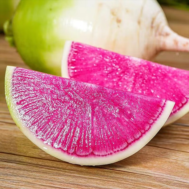 宁夏心里美萝卜4.5斤带泥红心萝卜脆甜生吃微辣 W