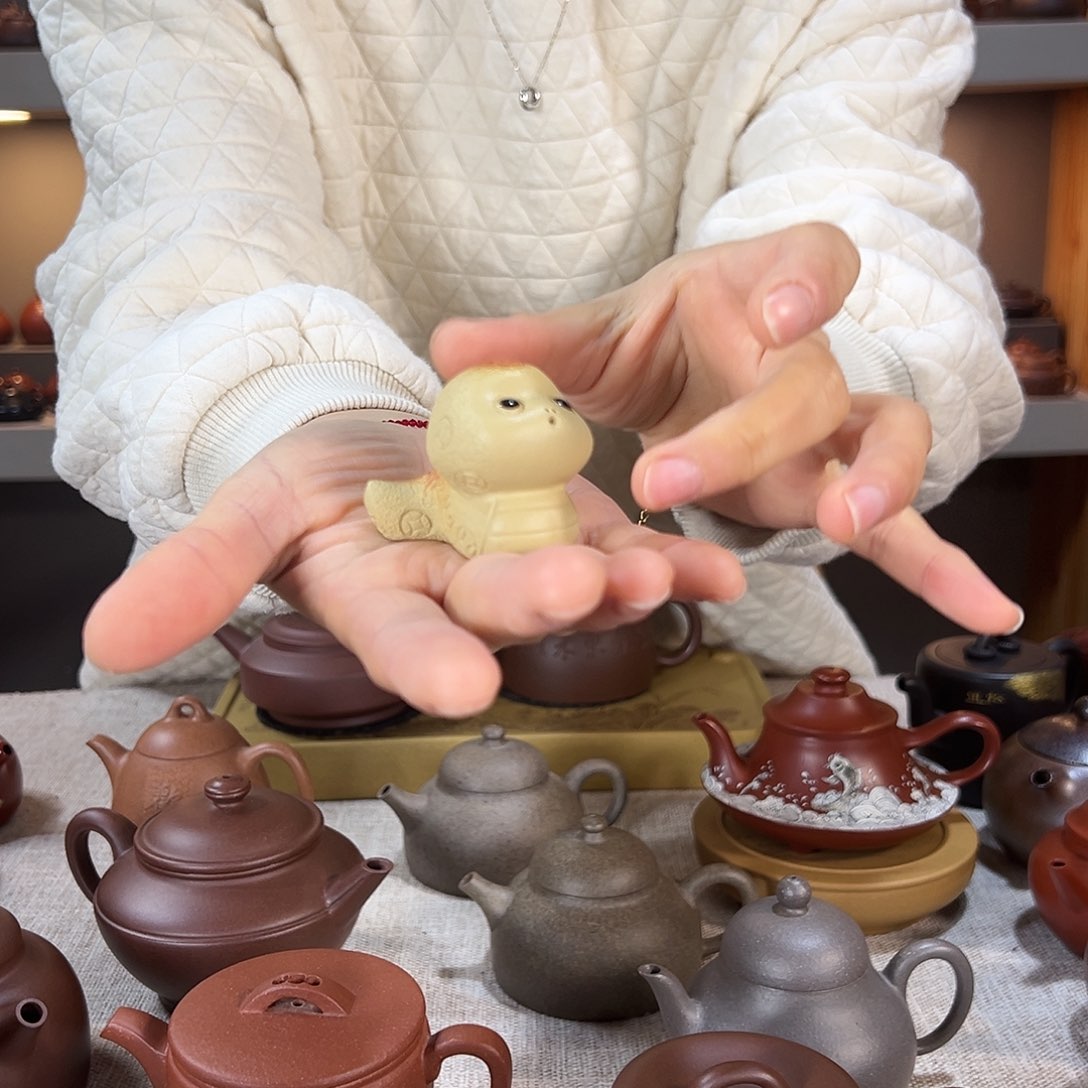 紫砂茶宠蛇宝宝 茶宠