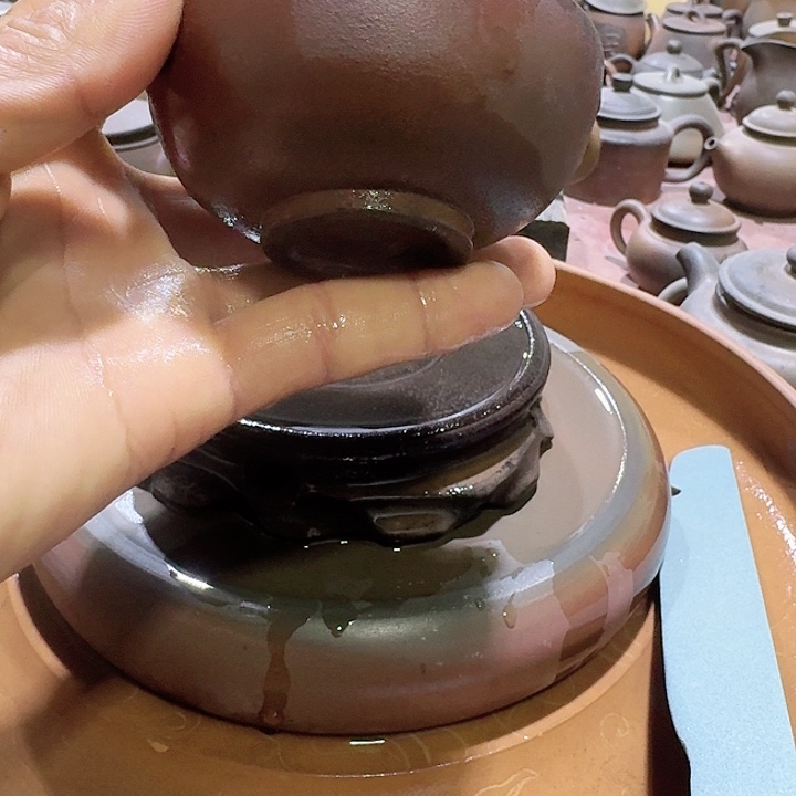 紫砂茶壶坭兴陶柴烧