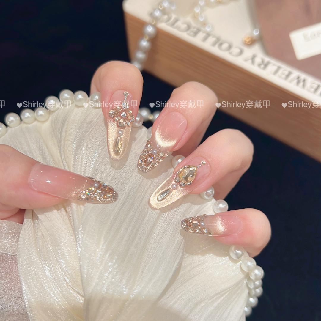 【维纳斯金纱】时尚清新纯欲高级感成品美甲穿戴式手工穿戴甲JJ