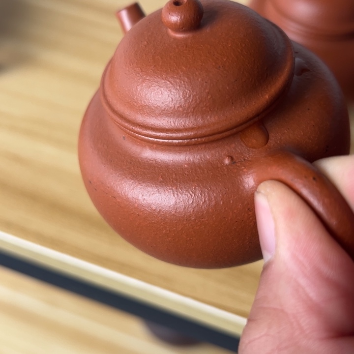 紫砂茶壶微微瑕鼓包朱泥掇只