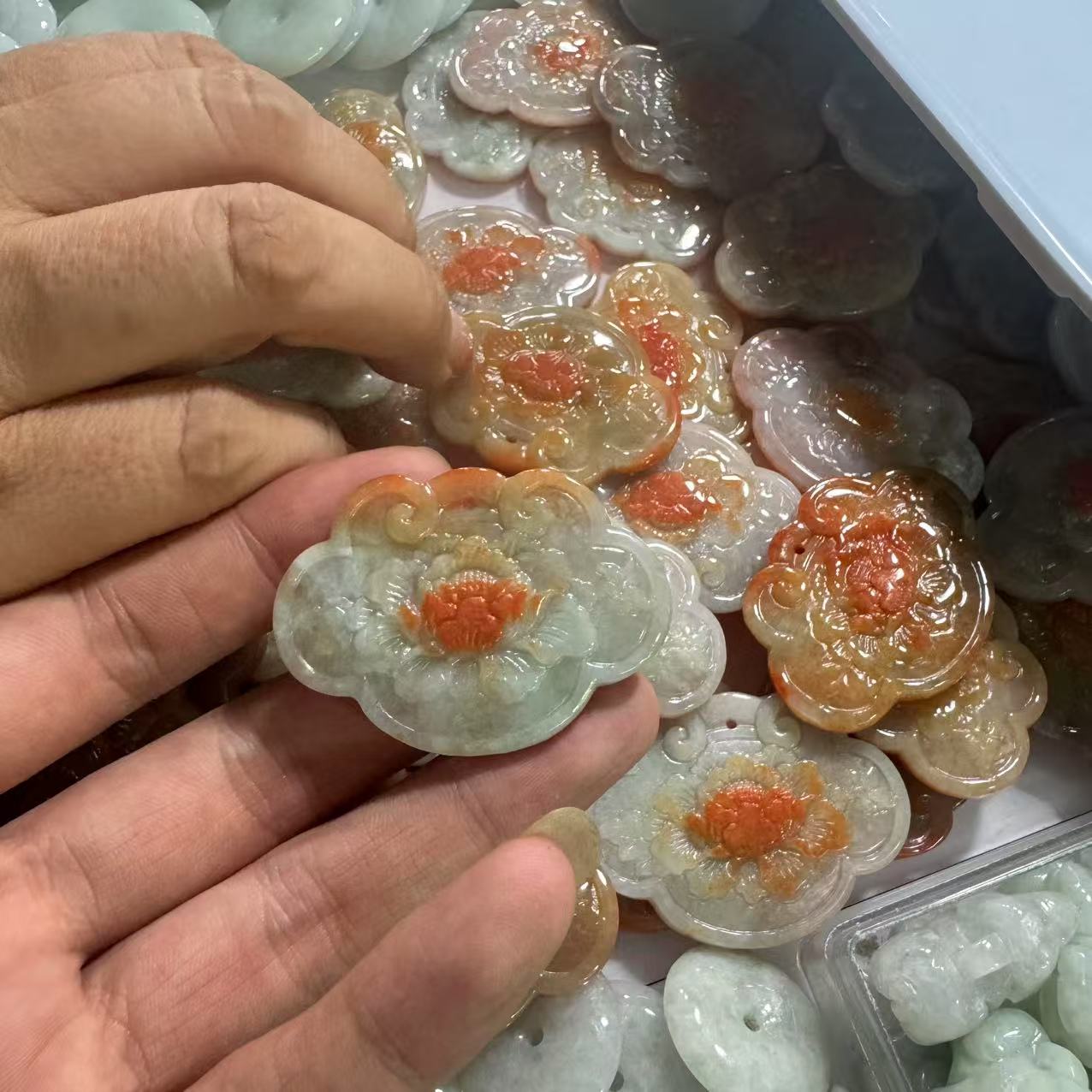 天然A货翡翠如意锁吊坠-c901-多样性发一 五天后发货！！！