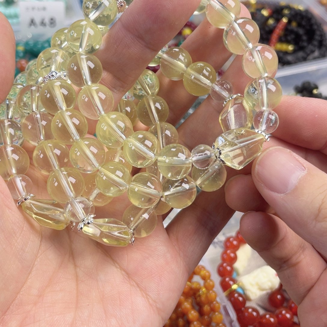 檀香紫檀（小叶紫檀）手串银S925镀金镶嵌