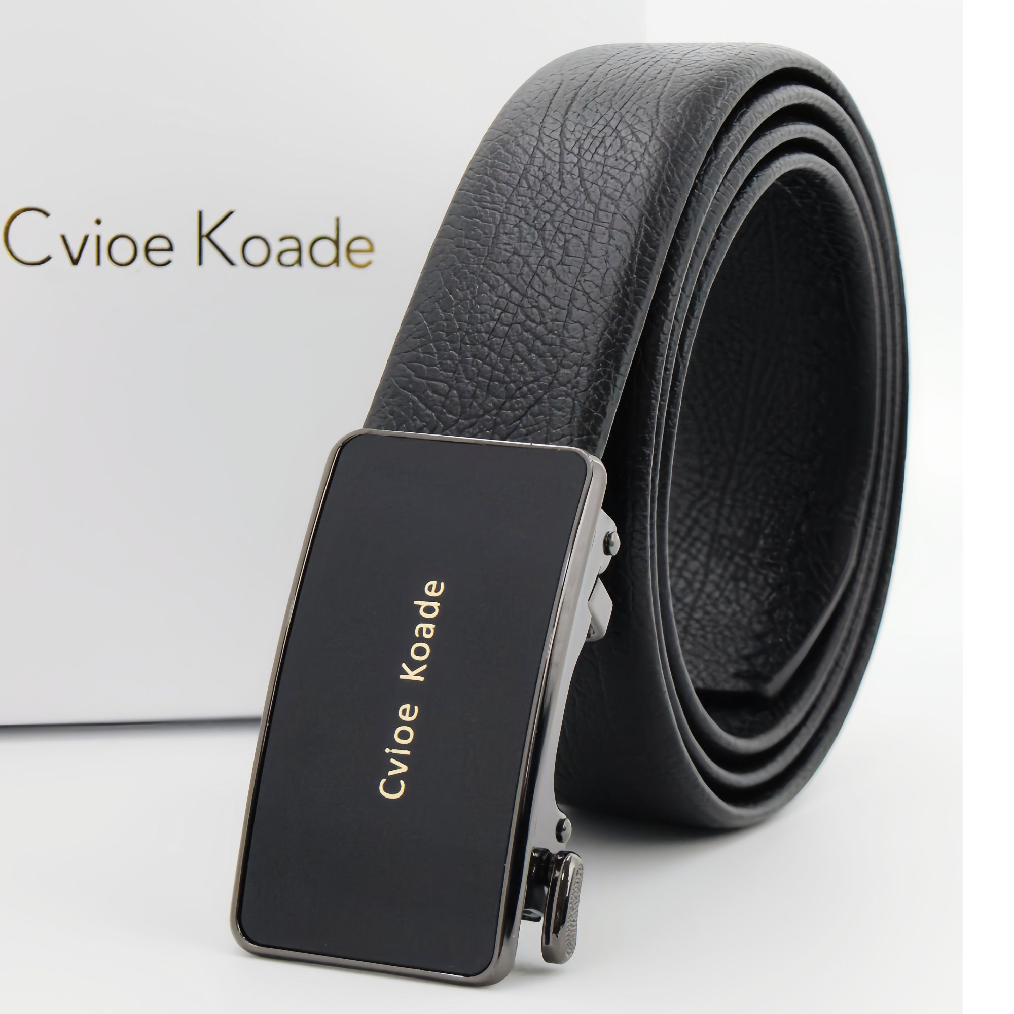 Cvioe Koade男士高档休闲时尚真皮皮带年轻人简约潮流百搭裤腰带