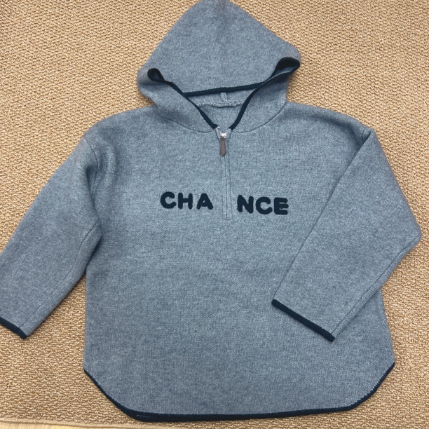 董小姐/韩版半拉链正肩连帽宽松慵懒中长款打底衫上衣