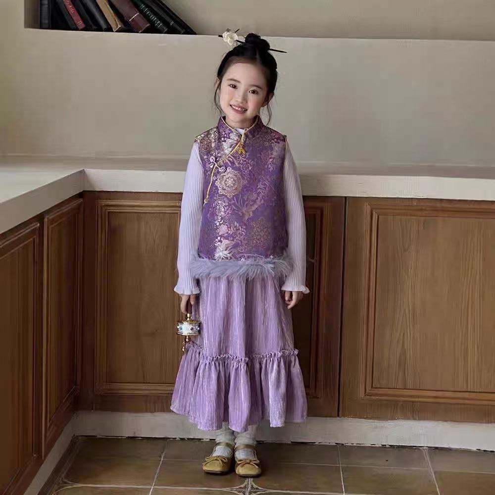 【新疆包邮】加绒棉织锦国风三件套T721