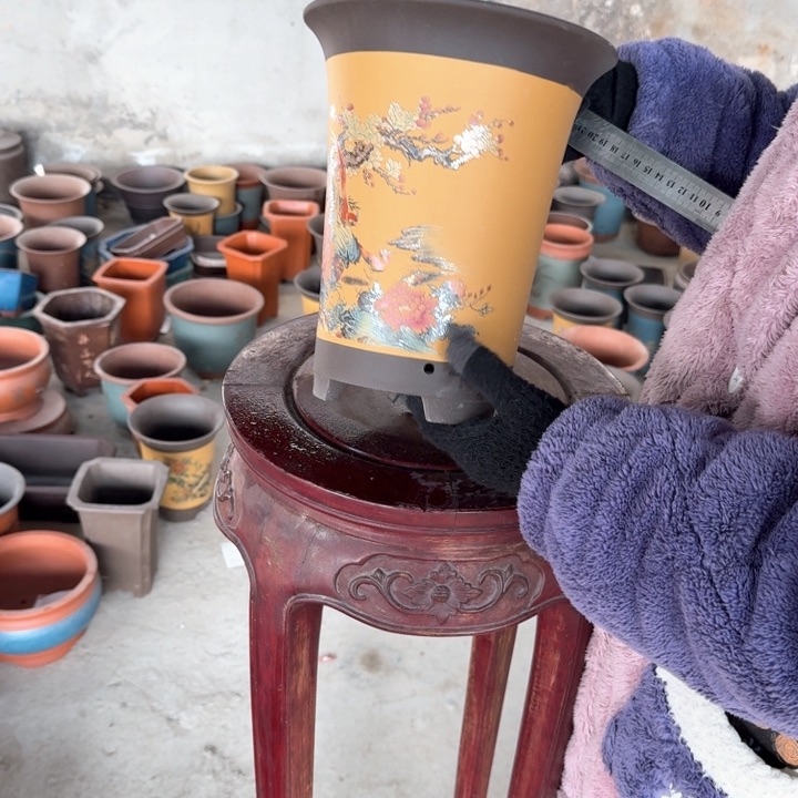 紫砂紫砂花盆口径