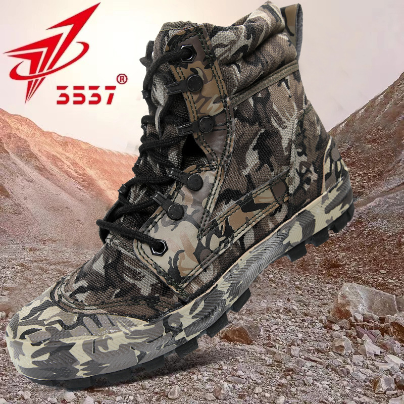 3537正品高帮户外运动鞋靴男款防风沙高腰胶鞋防滑耐磨保安训练靴