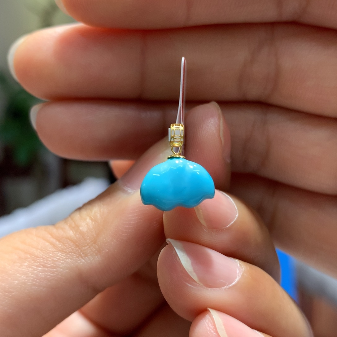 绿松石18K金镶嵌配饰