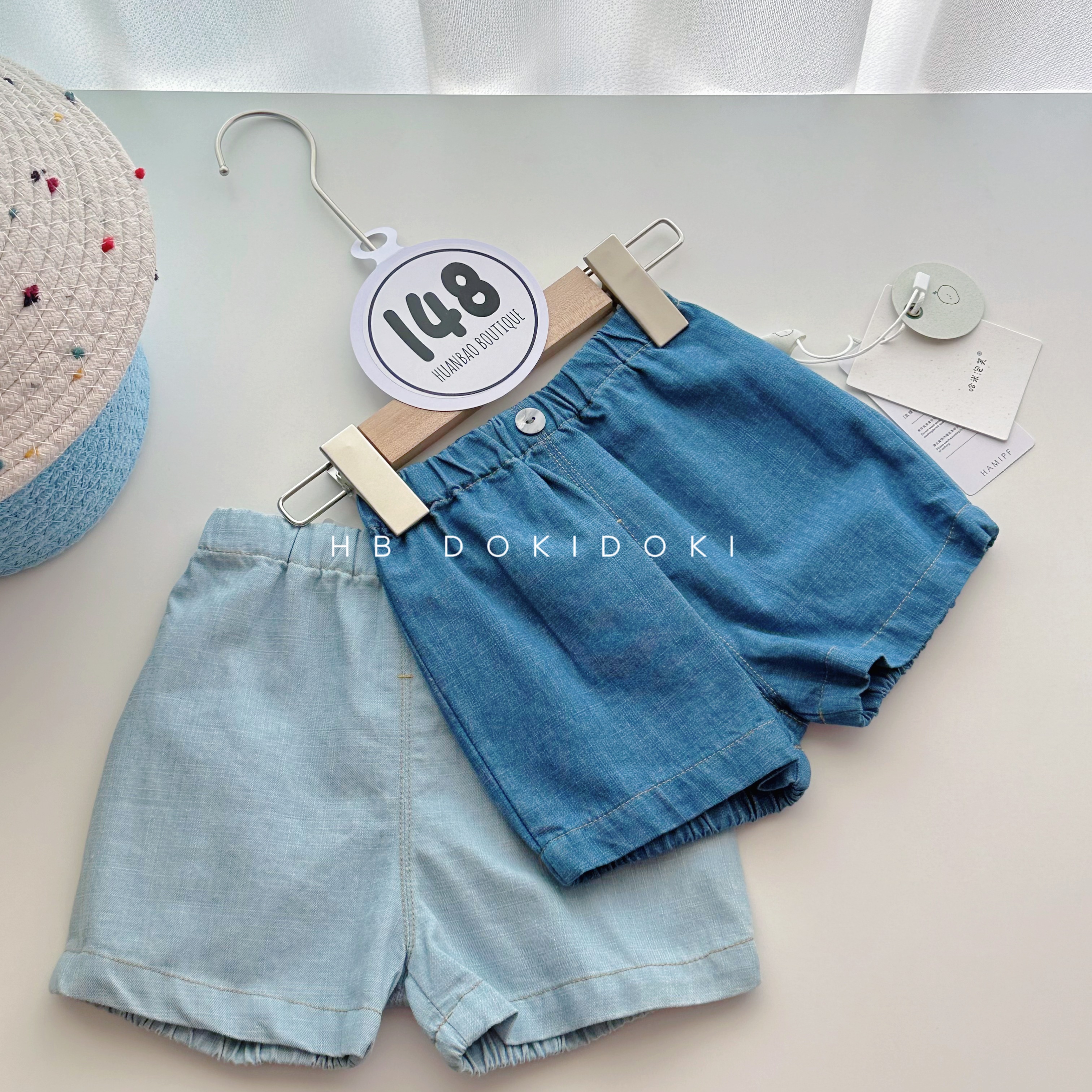 【NO退NO换】欢宝4店-哈米泡芙-2025夏-编码0148-H5239-牛仔裤子