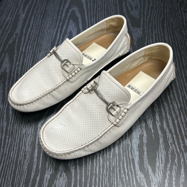 90新 BALLY/巴利 ［福利］白色驾车鞋43.5欧zy196降价处理 不退不换