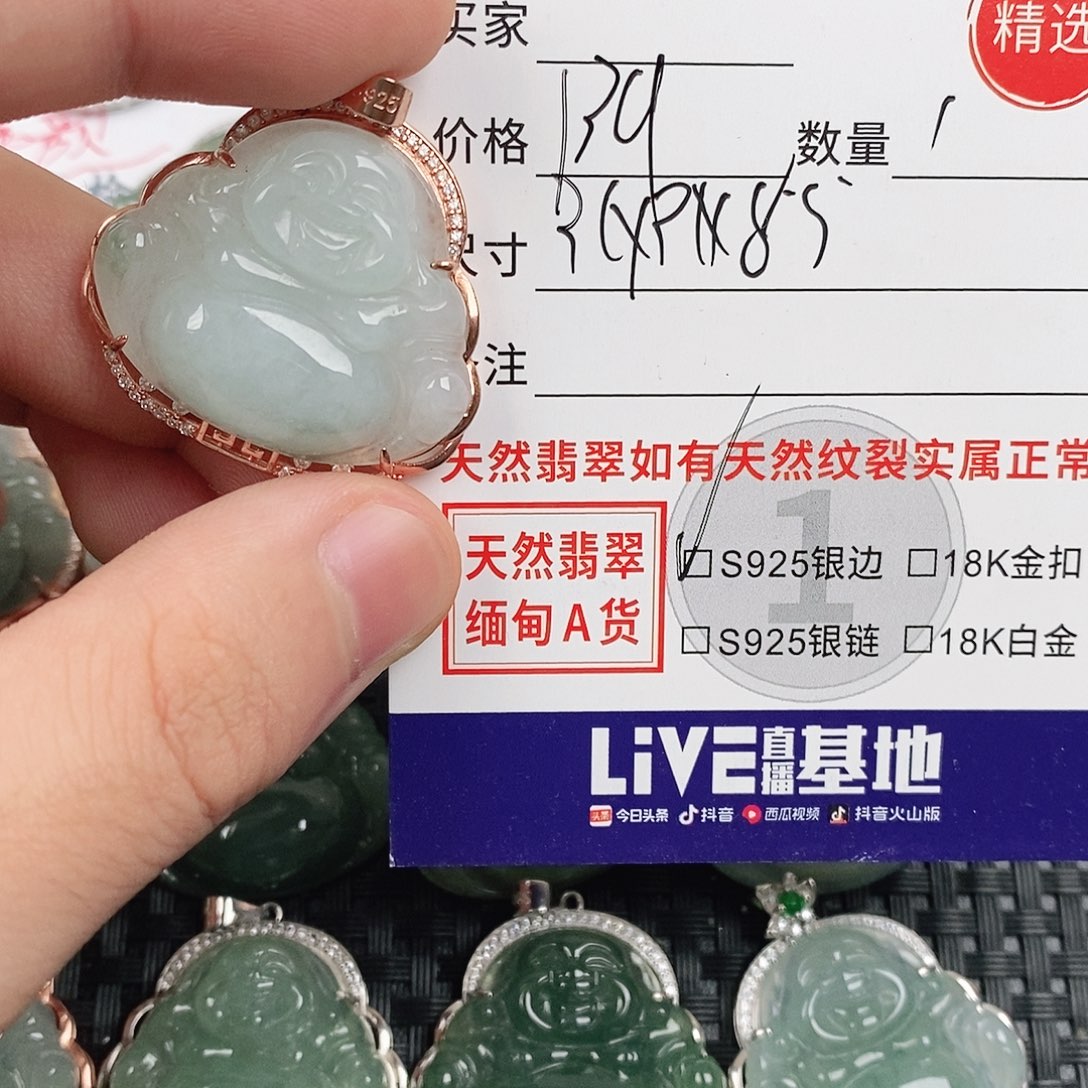 翡翠银S925镶嵌颈饰