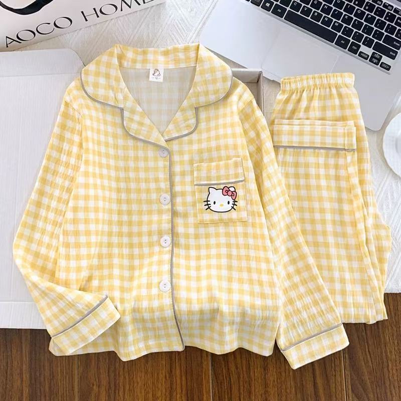 2025新款秋季长袖儿童睡衣长袖云朵棉开衫卡通洋气家居服