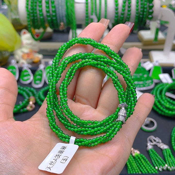 翡翠颈饰未镶嵌麻花项链