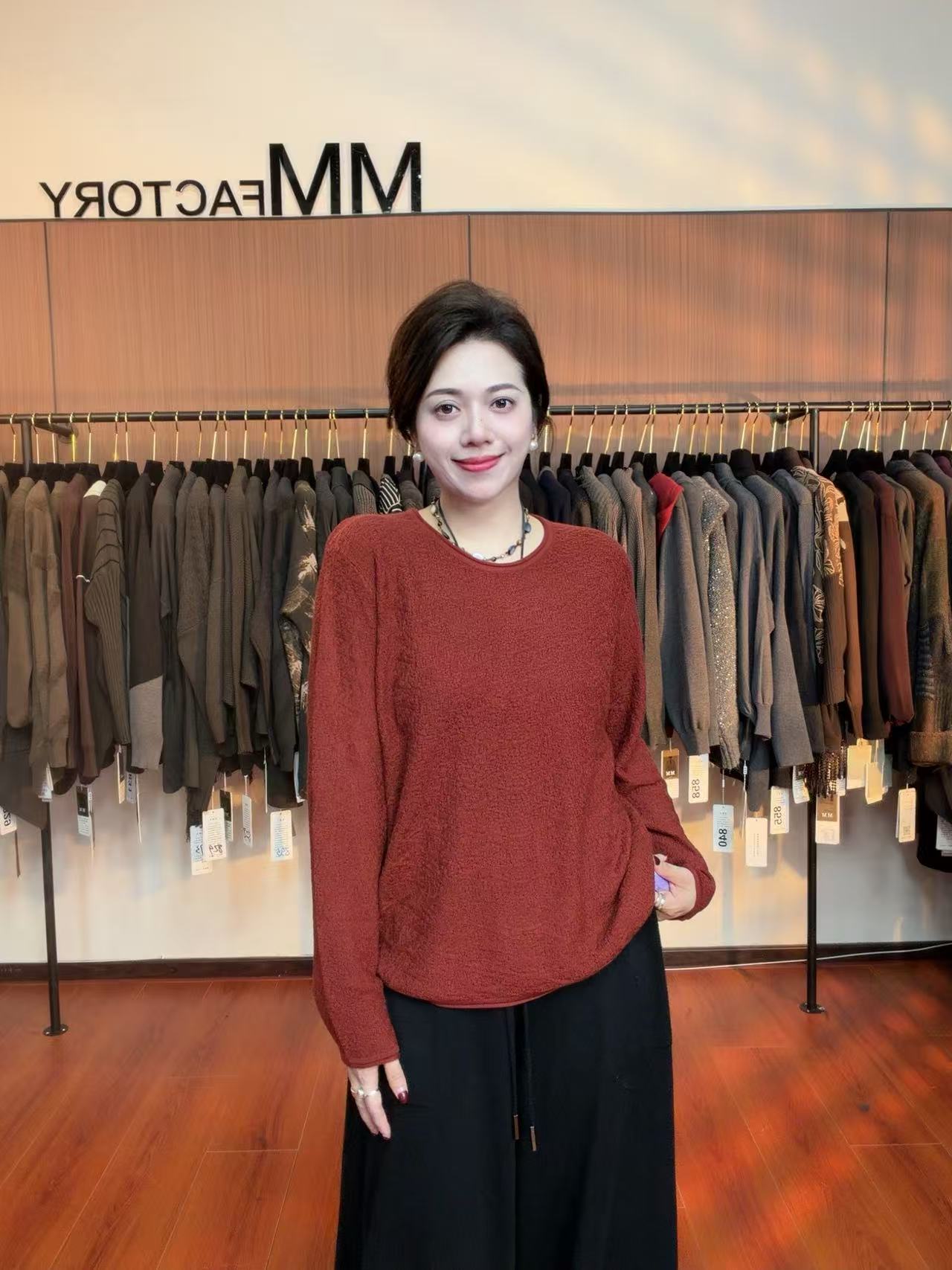 888   MMfactory纯色常规款针织薄款毛针织衫毛衣长袖打底衫