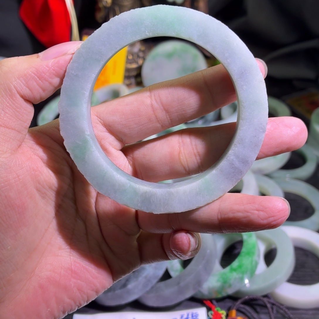 定制翡翠未镶嵌天然翡翠A货毛胚手镯定制