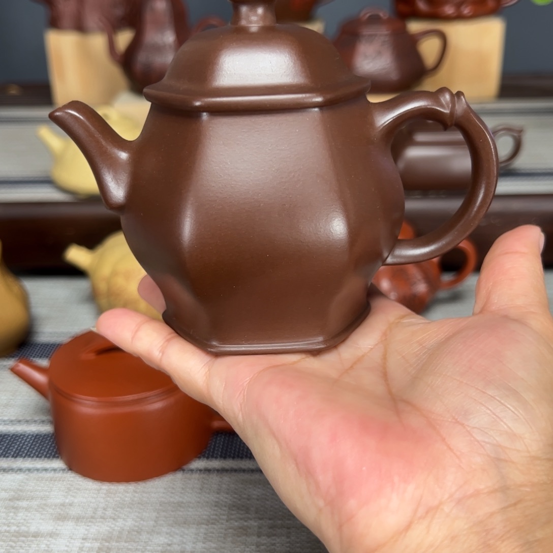 茶壶紫砂六方简笠