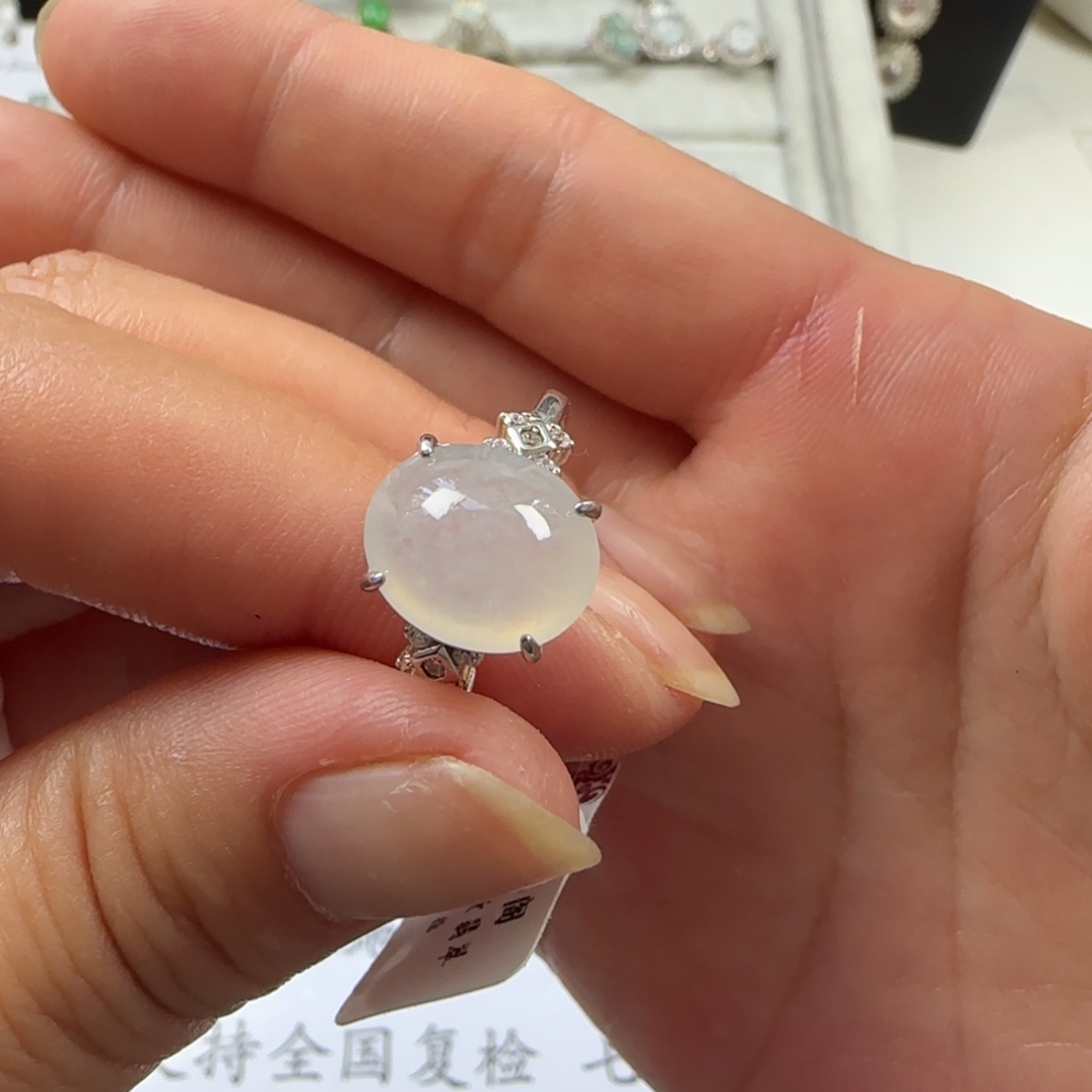 银S925镶嵌戒指翡翠
