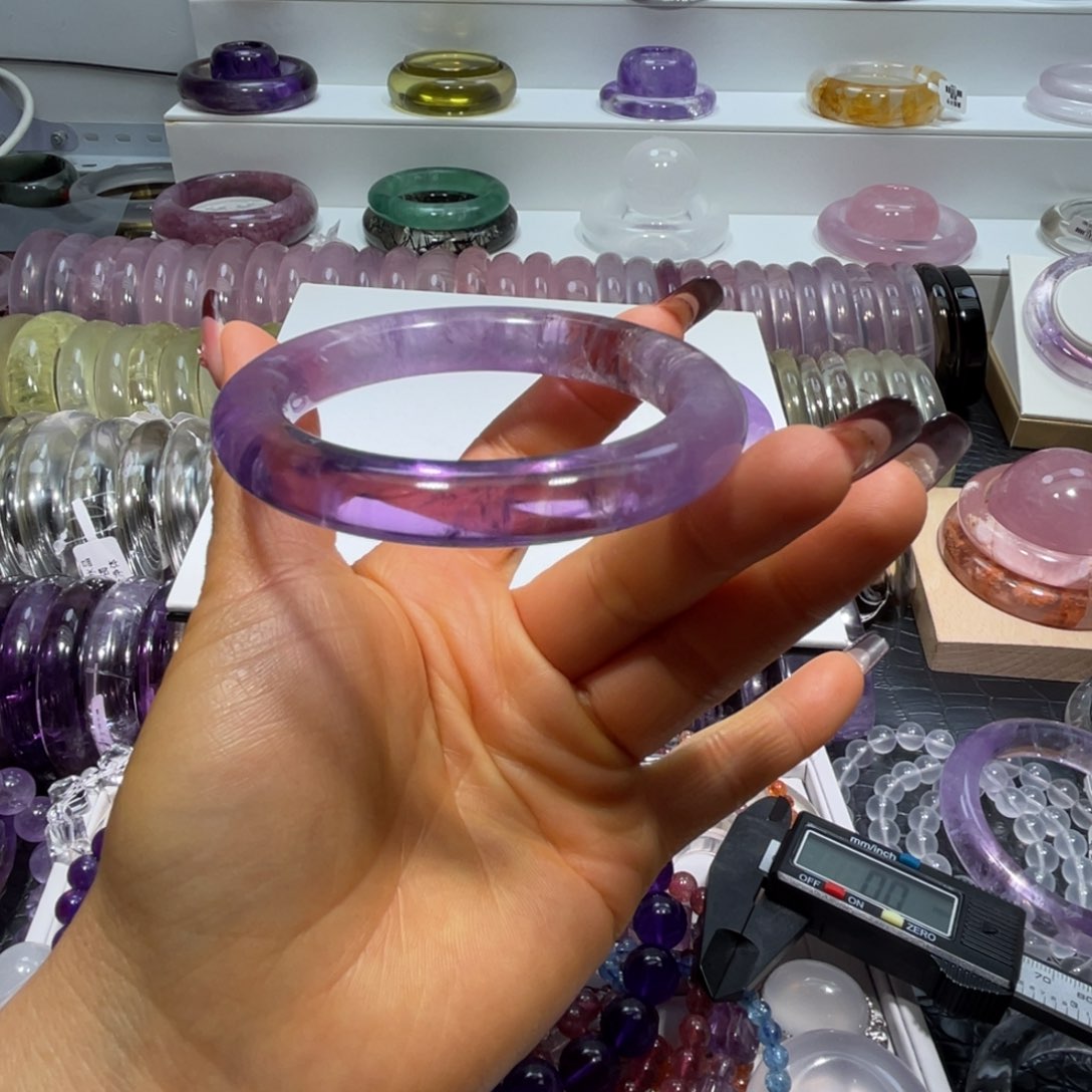 水晶手镯59➕圈口12号未镶嵌P****.