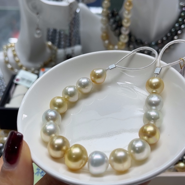海水珍珠手串银S925镶嵌