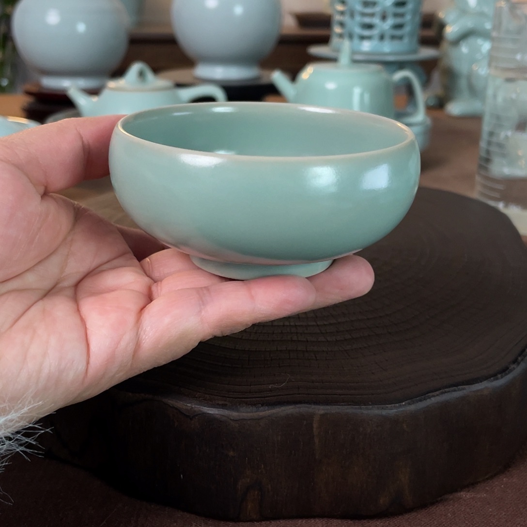 瓷禅定杯原矿汝瓷当代