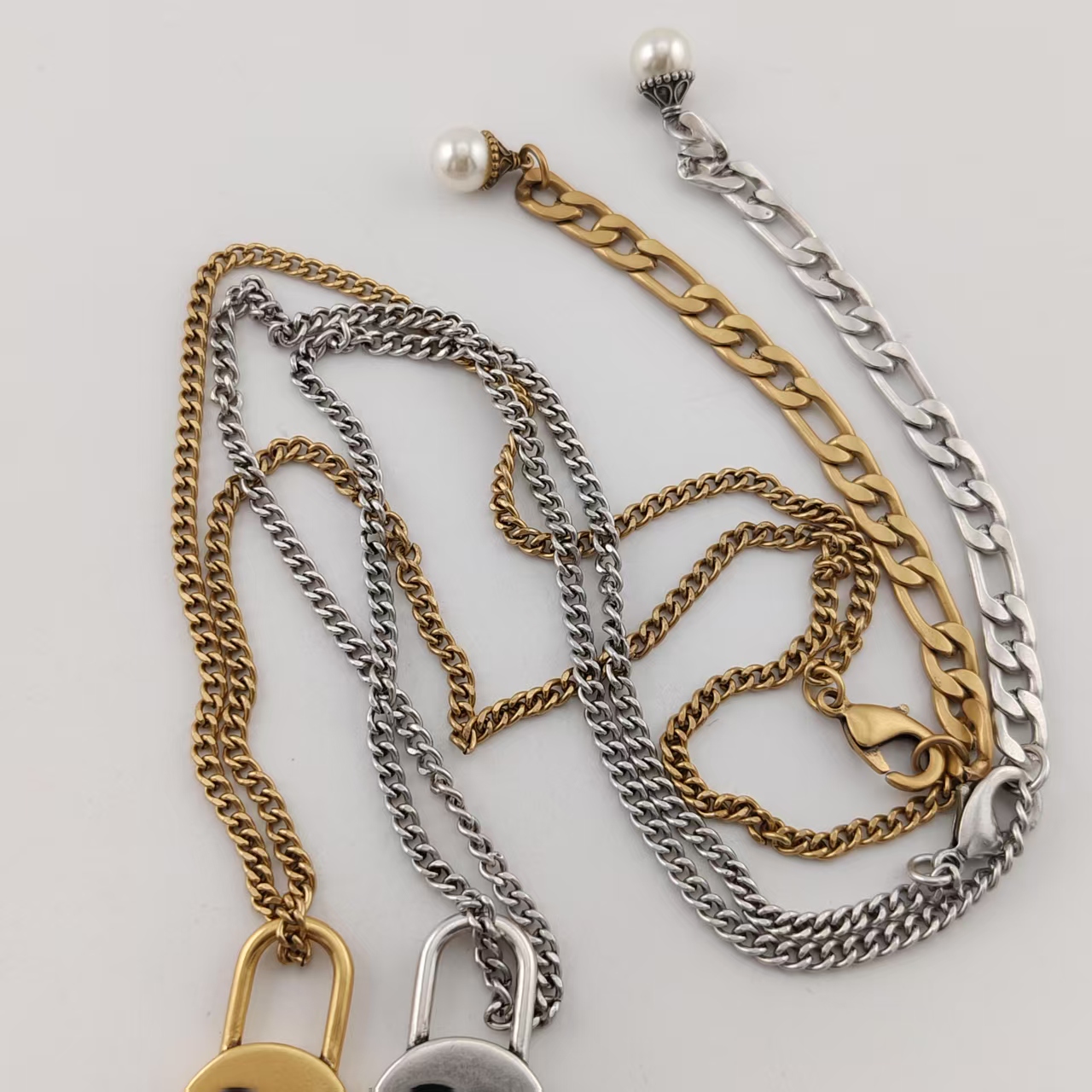 铜合金项链 VTGViVi饰品/中古饰品/时尚复古百搭款/H535/中古项链