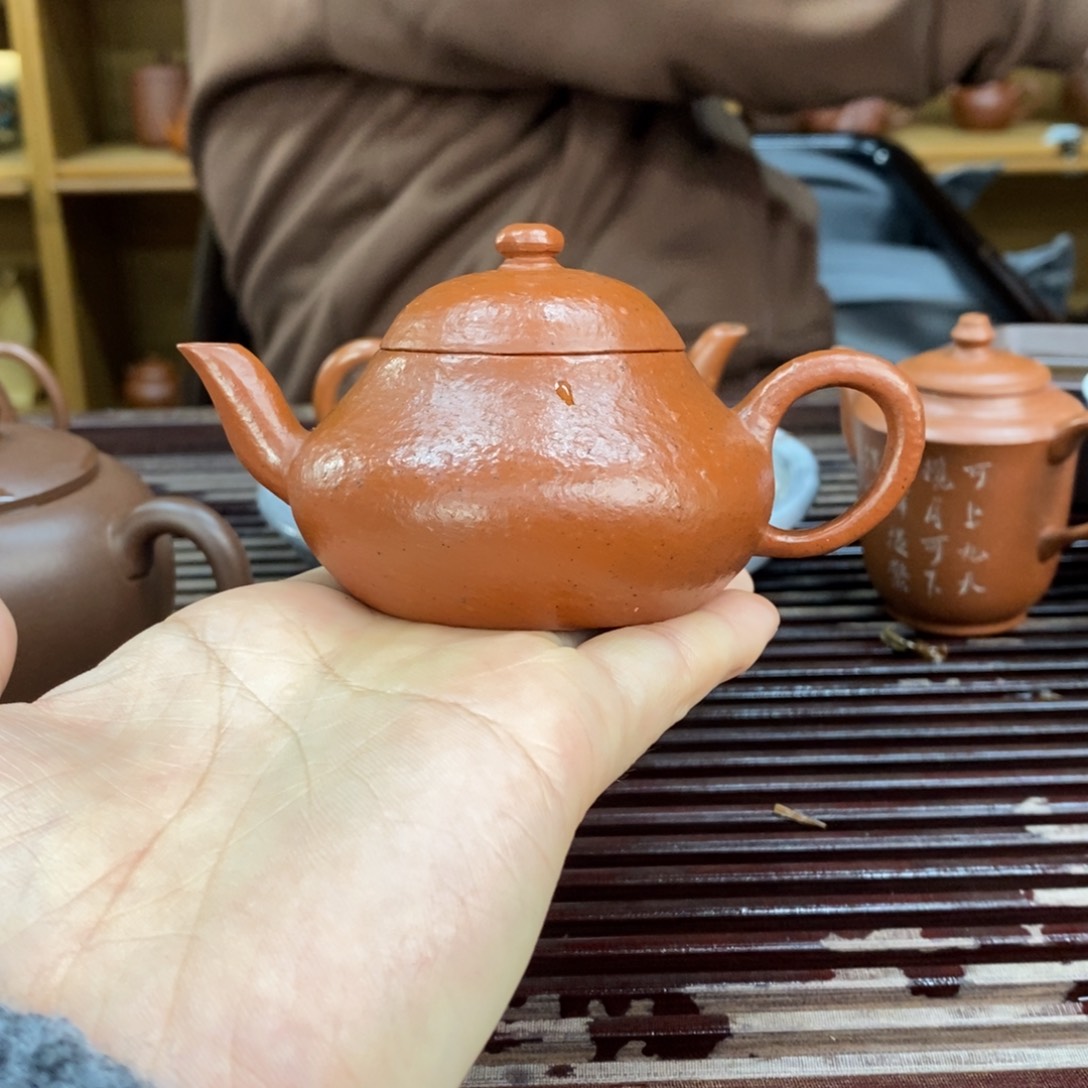 紫砂茶壶胖*清晚期梨形80毫升