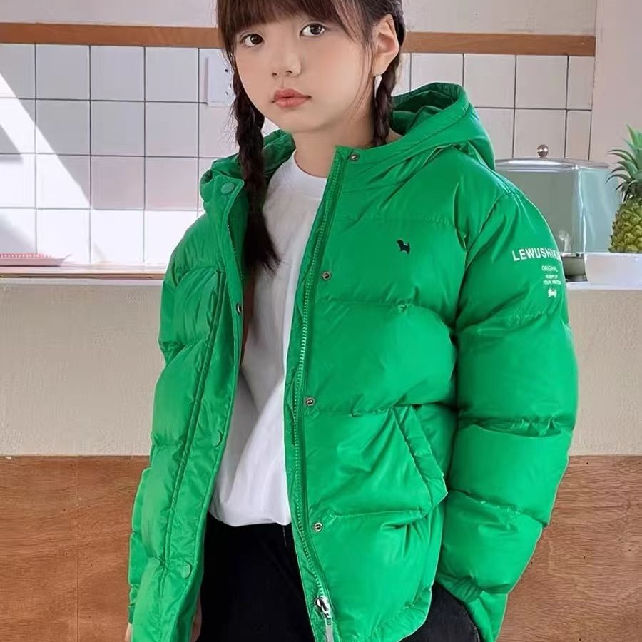 小狗刺绣中长款羽羽