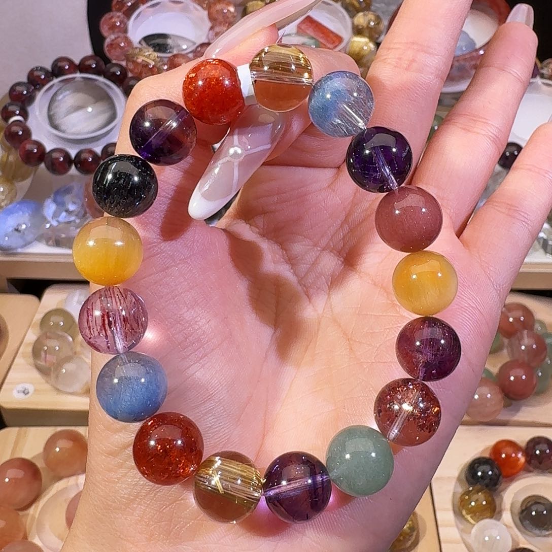 水晶手链未镶嵌天然水晶多宝手串2