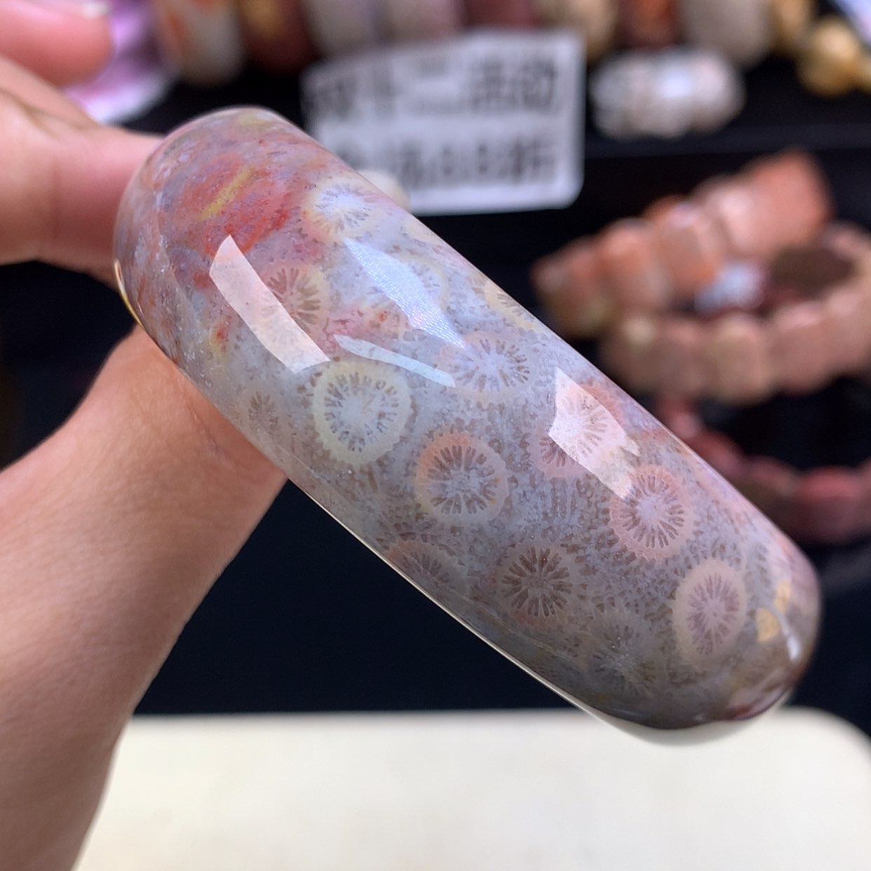 【闪购商品】颈饰未镶嵌硅化珊瑚（珊瑚玉）13号莫奈花园55.5圈