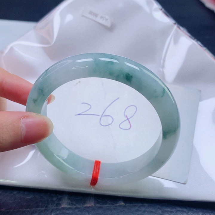 翡翠未镶嵌手镯圈口5556