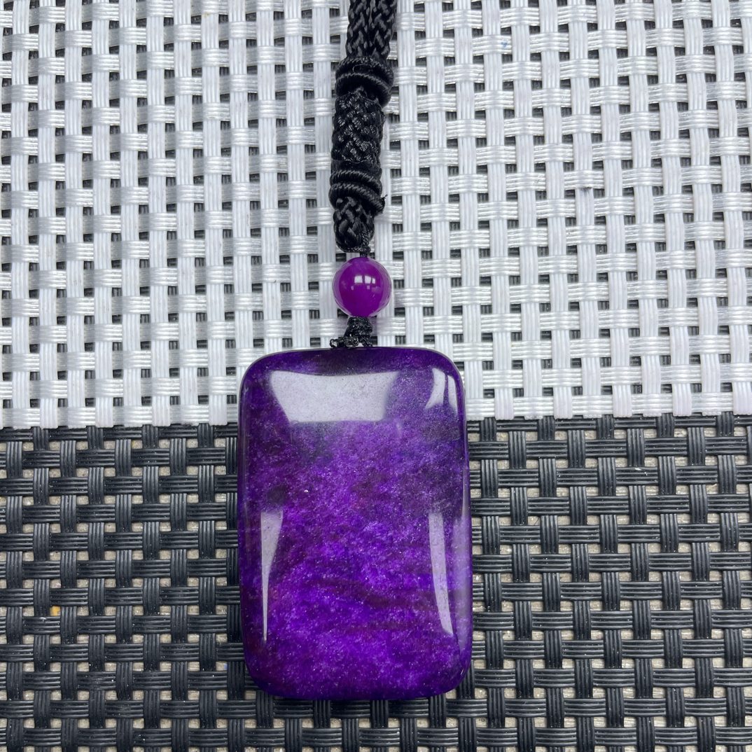 紫色无事牌吊坠百搭803