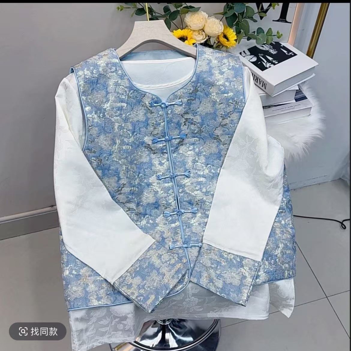 【撤柜样品】X385新款气质百搭马夹女咖啡商家提供