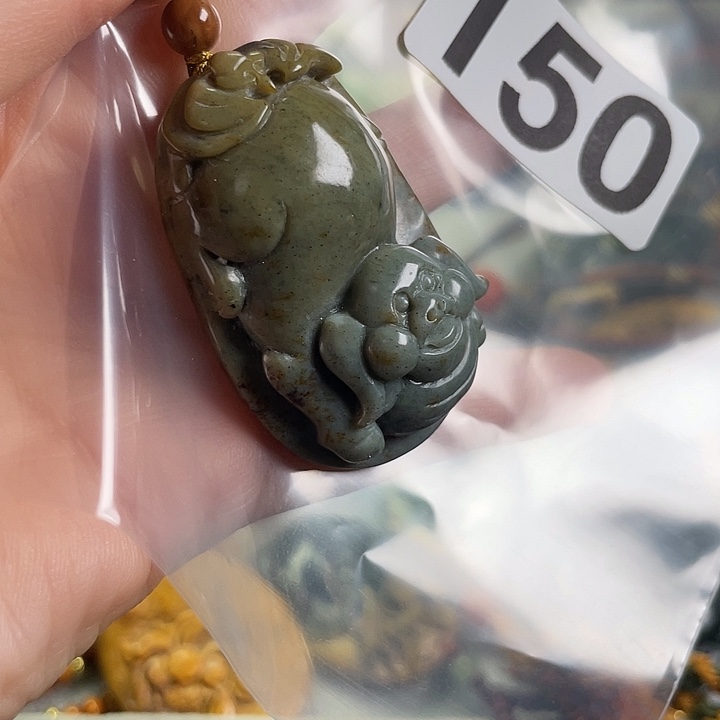 天***悠岫岩河磨玉（透闪石质玉）未镶嵌颈饰