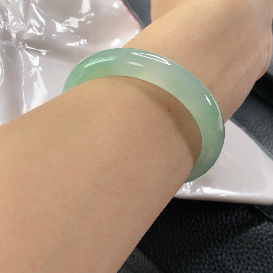 未镶嵌手镯翡翠冰晴绿新品推荐✅212