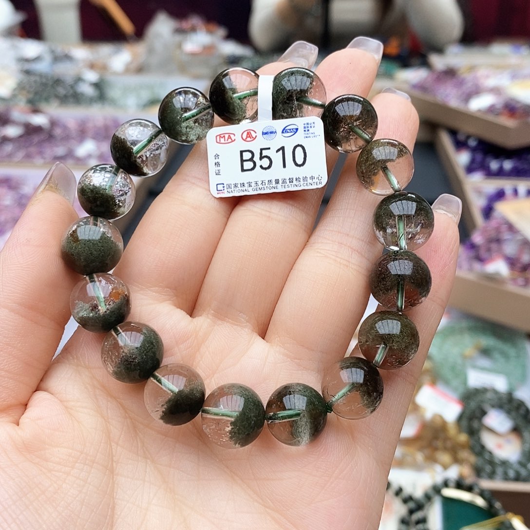 水晶手链未镶嵌B510 绿幽灵