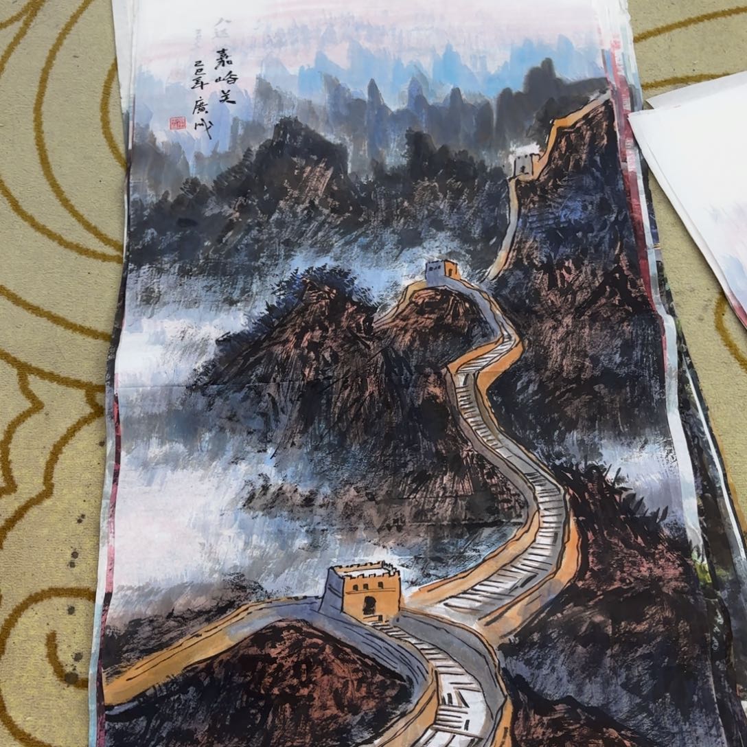 国画崔广成四尺山水艺