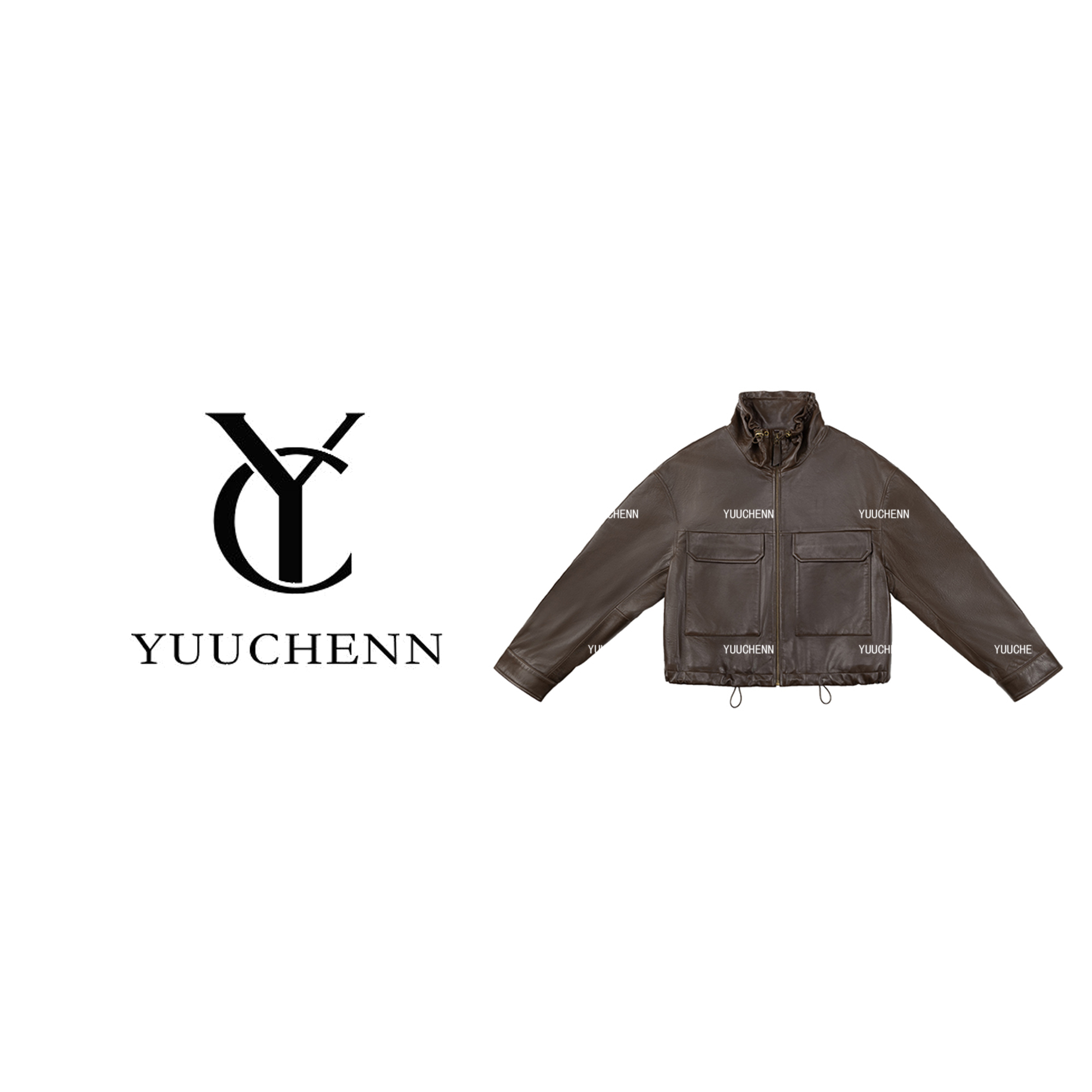 YUUCHENN羊皮革复古外套女秋冬新款宽松百搭上衣CC2C2097