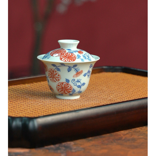 【小鱼专属】【景德镇雨溪山房】福利双向阳花盖碗flkyx00015