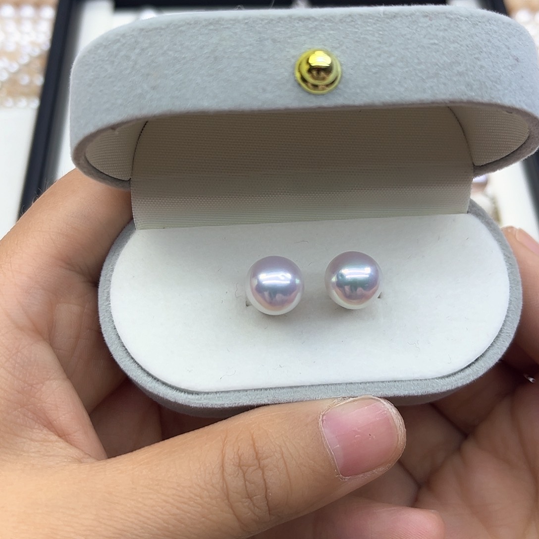 淡水珍珠耳饰银S925镶嵌