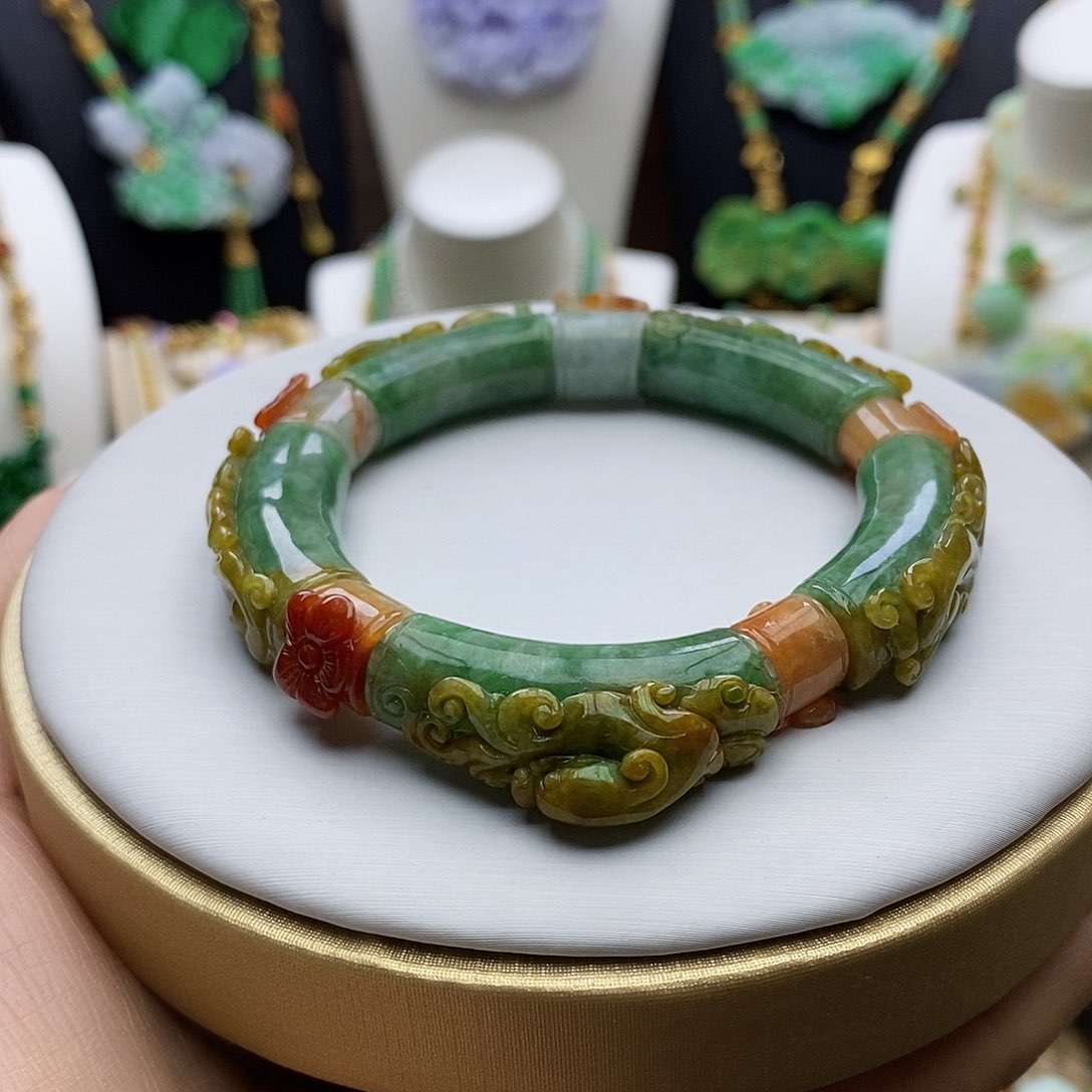 翡翠手链未镶嵌天然